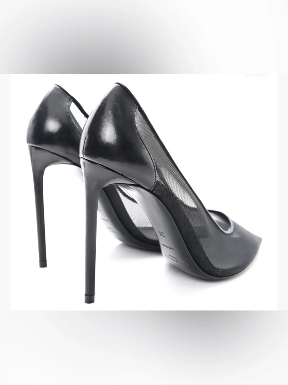 YSL Mesh 105 Anja Pumps Black - Picture 4 of 12
